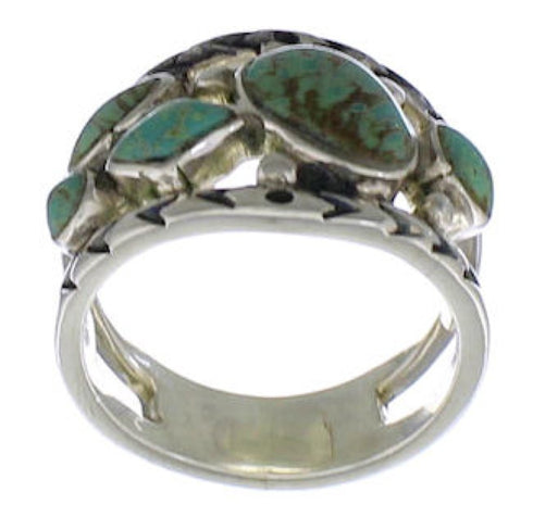 Sterling Silver Turquoise Jewelry Ring Size 5-1/4 TX40176